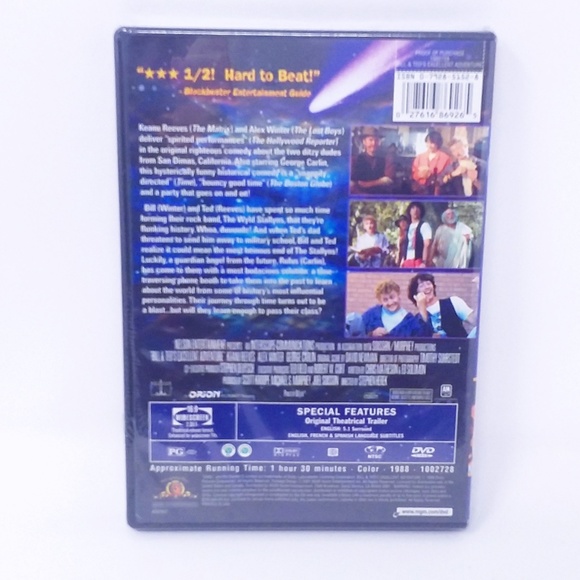 💜3/$25💜 Bill & Ted's Excellent Adventure Widescreen DVD - Picture 3 of 3